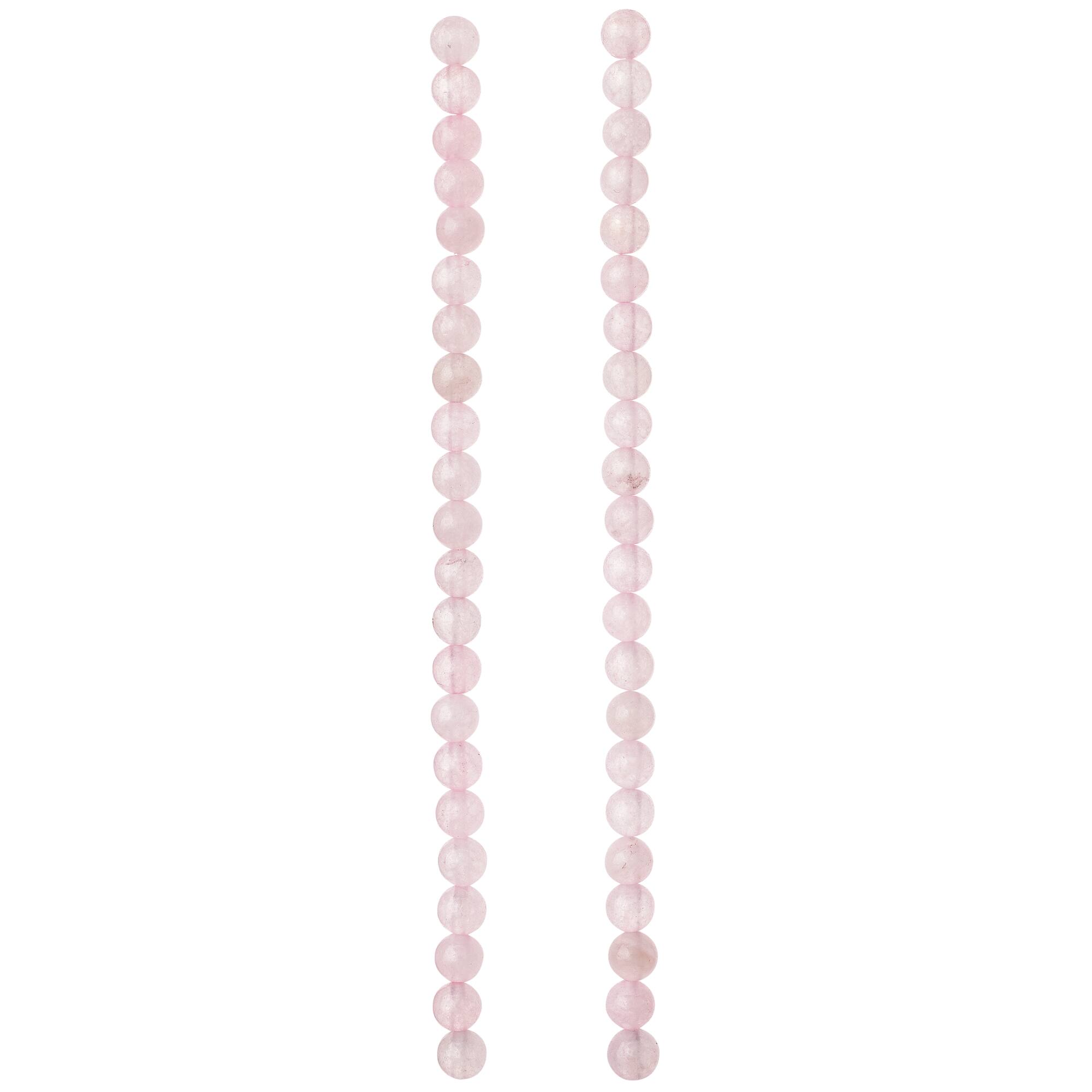Rose Quartz Round Beads, 6mm by Bead Landing™